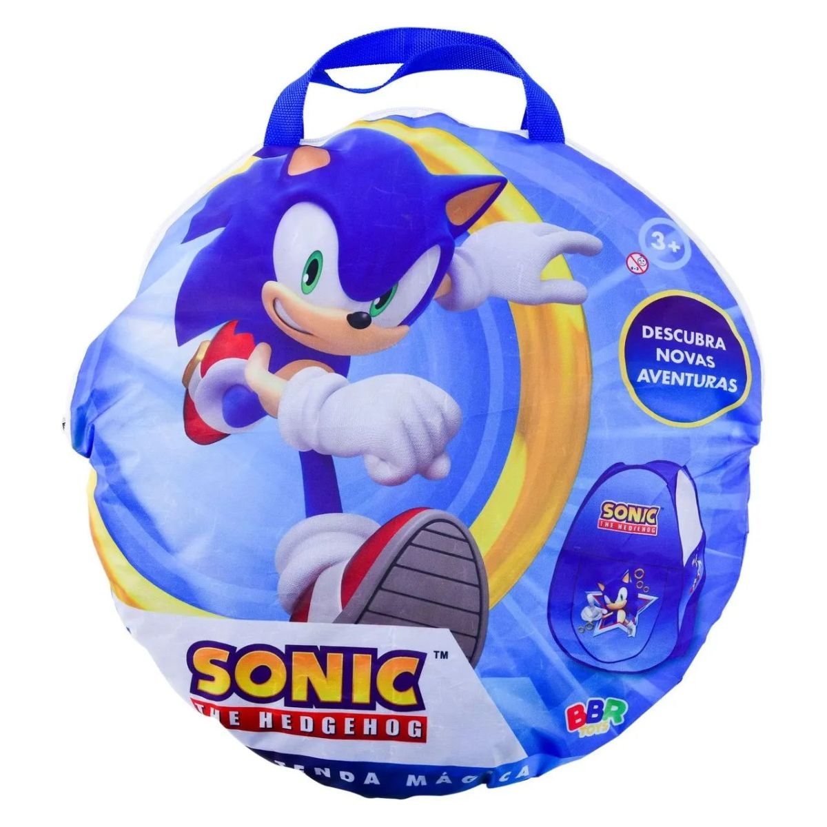 Barraca Tenda Mágica Infantil Sonic - Bbr Toys Barraca Tenda Mágica Infantil Sonic - Bbr Toys